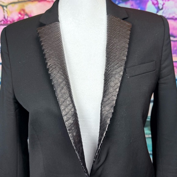The Kooples wool Blazer with python lapels in black - Picture 6 of 6
